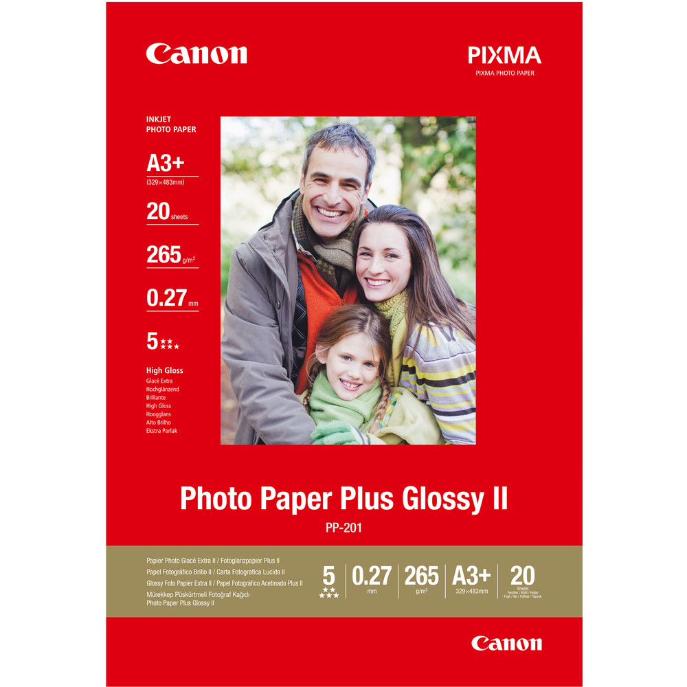Canon Papier photo brillant extra II A3 Plus PP-201 - 20 feuilles, 260 g/m², A3 2311B021
