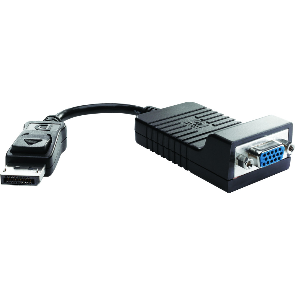 HP Adaptateur DisplayPort  VGA, 0,2 m, DisplayPort, VGA (D-Sub), Mle/Femelle, Professionnel, 60 g AS615AA