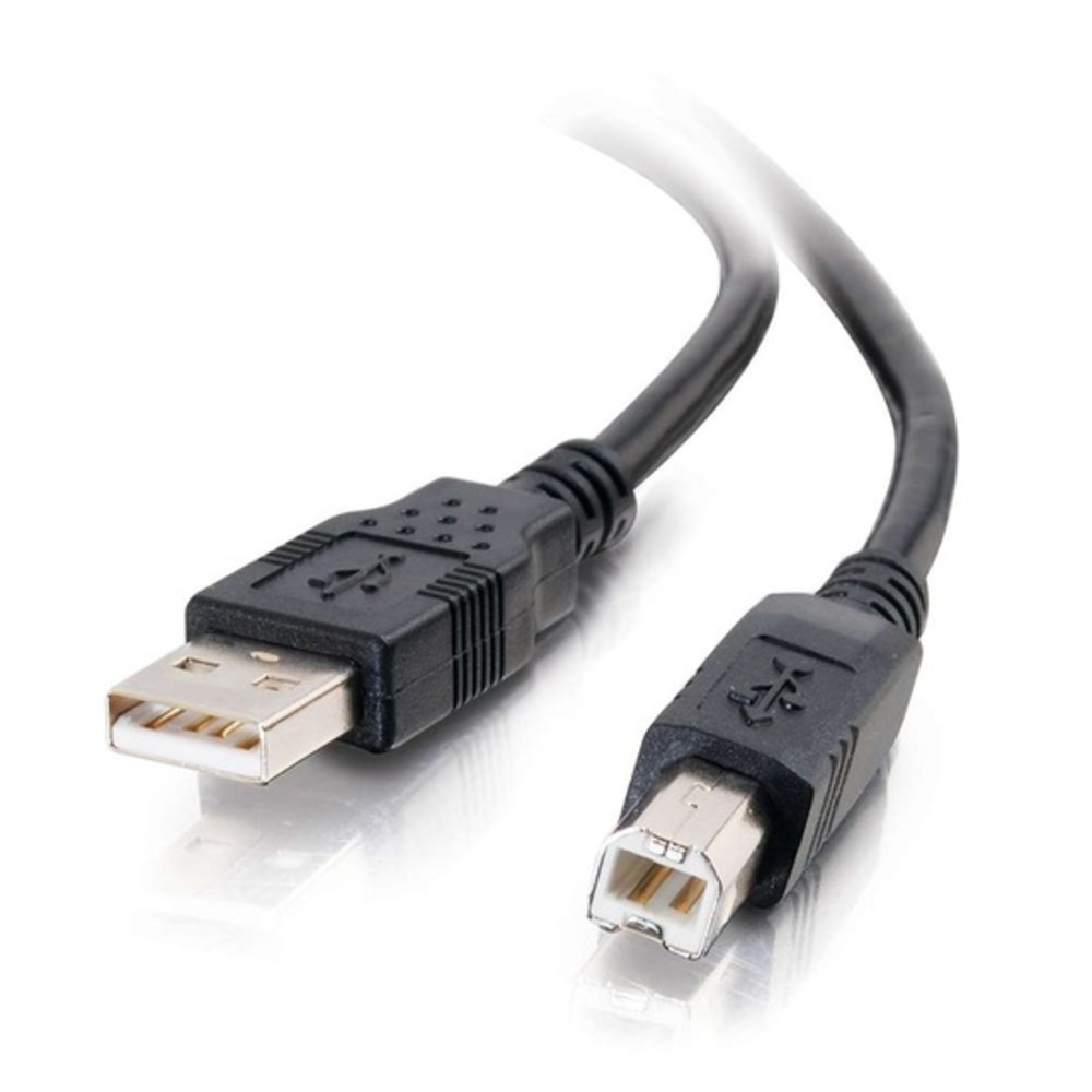 C2G Câble USB 2.0 A/B de 1 m - Noir, 1 m, USB A, USB B, USB 2.0, 0,48 Gbit/s, Noir 28101