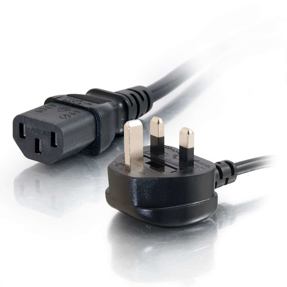 C2G Cordon d'alimentation RU AWG 16 (IEC320C13 à BS 1363) de 2 M, 2 m, BS 1363, Coupleur C13 CG88513