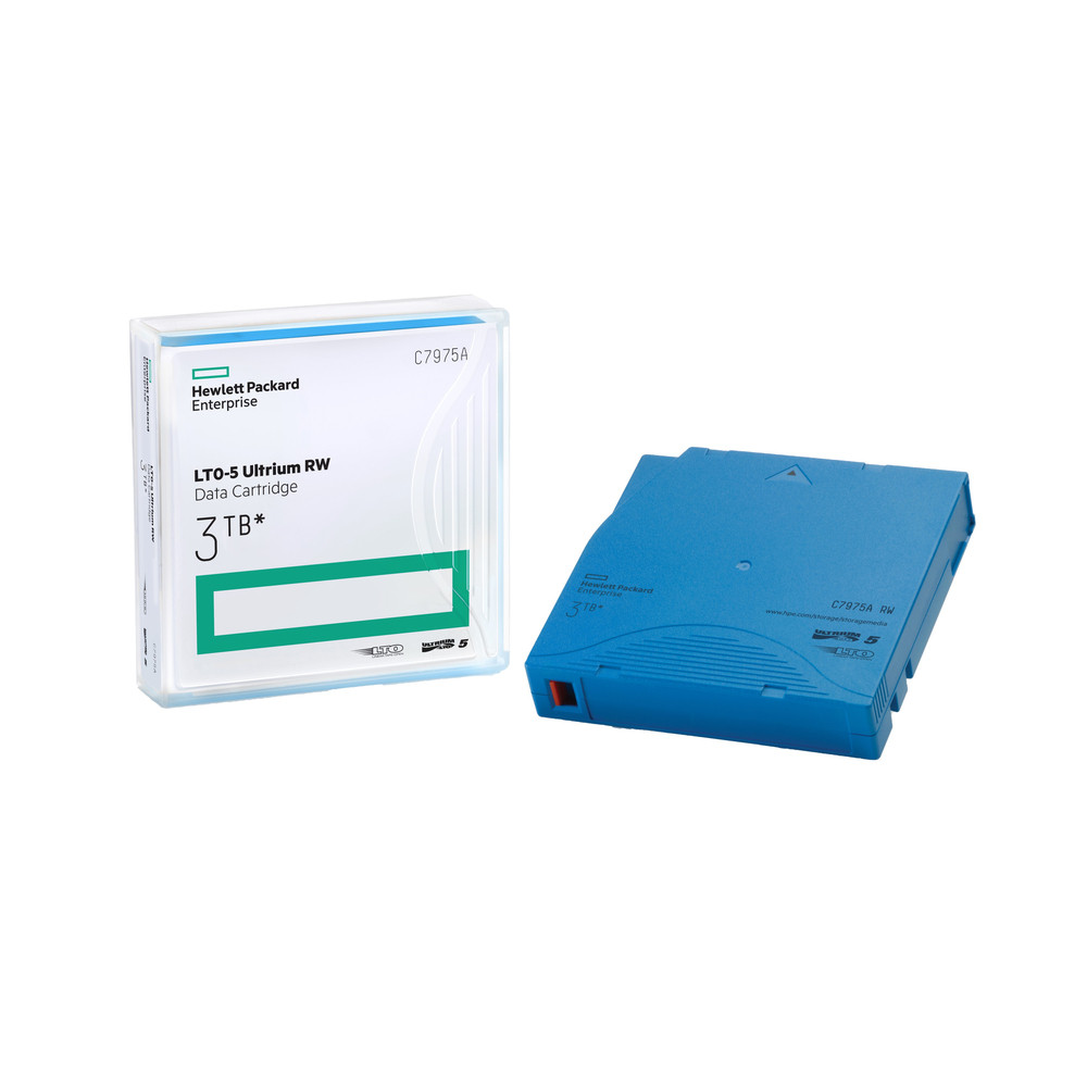 HPE LTO-5 Ultrium 3TB RW Data Cartridge, Bande de données vierge, LTO, 1,5 To, 3 To, 1000000 passages, 30 année(s) C7975A Bleu - vue 2