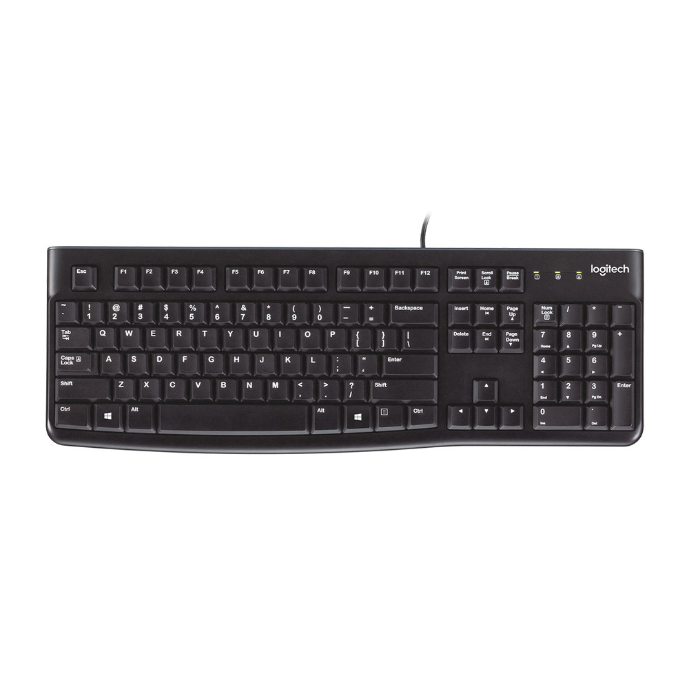 Logitech Keyboard K120 for Business, Avec fil, USB, QWERTY, Noir 920-002524