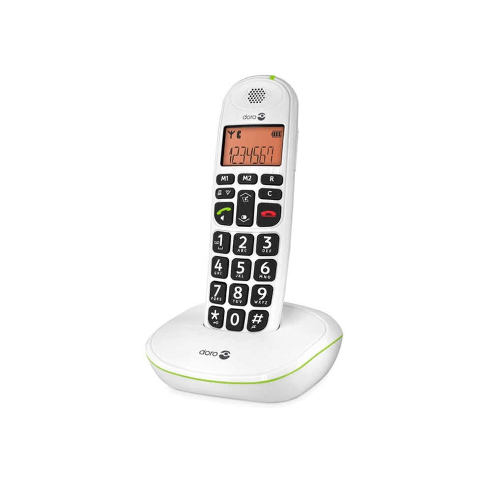 Doro PhoneEasy 100w, Haut-parleur, 20 entrées, Identification de l'appelant, Blanc 5541