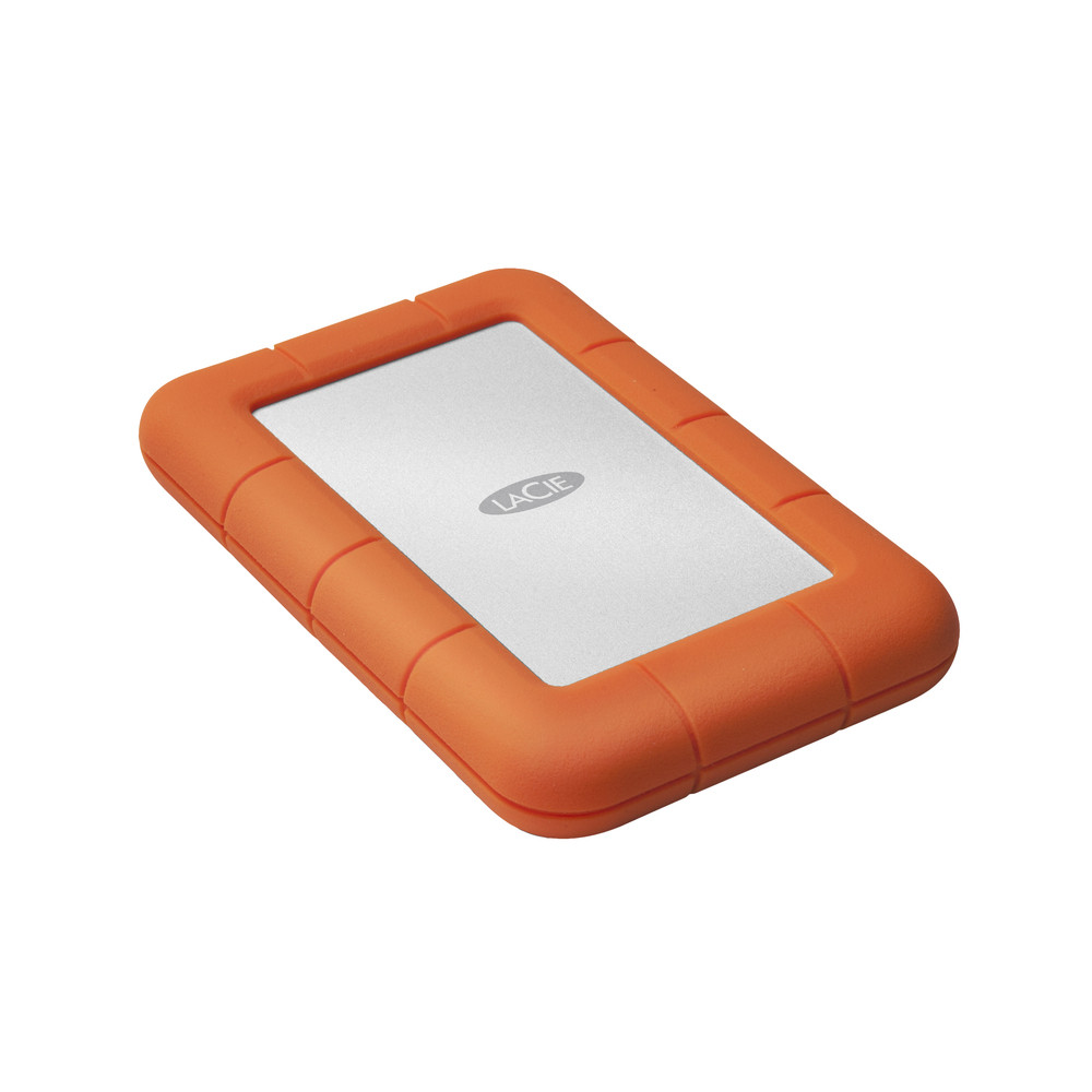 SEAGATE LaCie Rugged Mini, 1000 Go, 2.5', 3.2 Gen 1 (3.1 Gen 1), 5400 tr/min, Orange, Argent LAC301558
