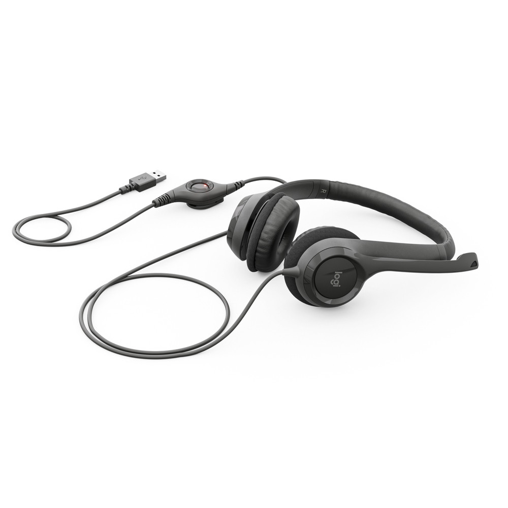 Logitech H390, Avec fil, Bureau/Centre d'appels, 20 - 20000 Hz, 197 g, Casque, Noir 981-000406