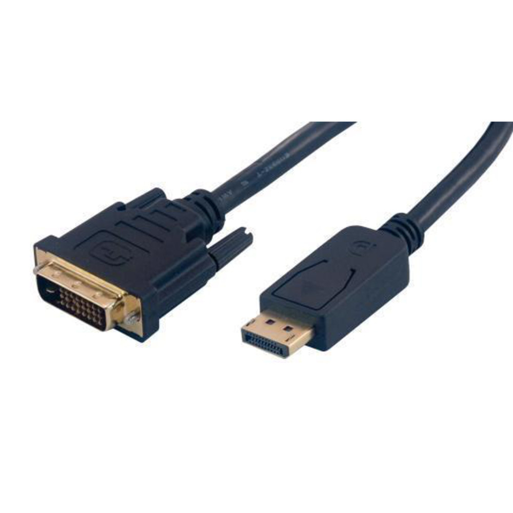 MCL SAMAR MCL MC393-2M, 2 m, DisplayPort, DVI-D, Or, Noir, Mle/Mle
