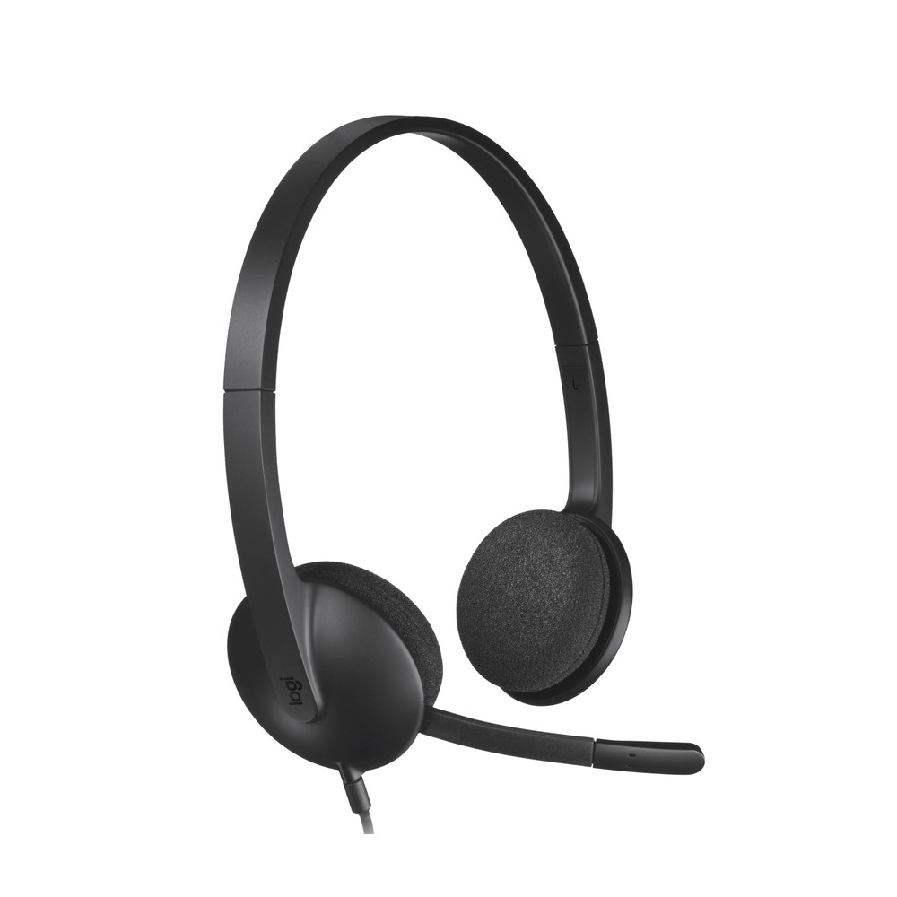 Logitech H340 USB Computer Headset Avec audio numérique, Avec fil, Bureau/Centre d'appels, 20 - 20000 Hz, 100 g, Casque, Noir 981-000475