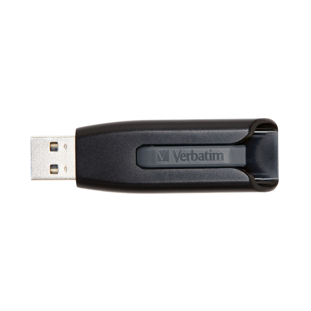 Verbatim Cl USB V3 de 64 Go, 64 Go, USB Type-A, 3.2 Gen 1 (3.1 Gen 1), Sans capuchon, Noir, Gris 49174