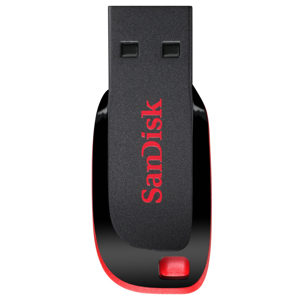 SanDisk Cruzer Blade, 64 Go, USB Type-A, 2.0, Sans capuchon, 2,5 g, Noir, Rouge SDCZ50-064G-B35