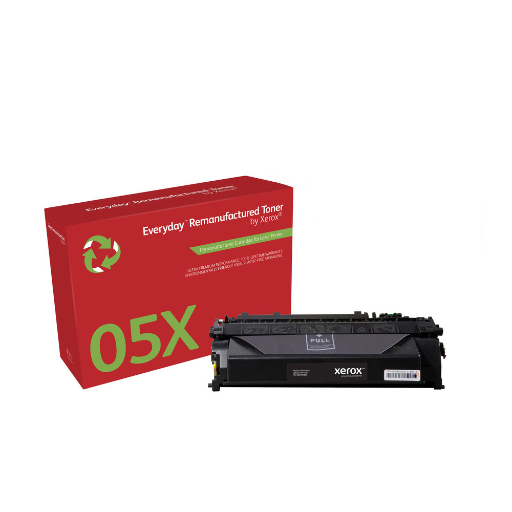 Toner remanufacturé Mono Everyday™ de compatible avec HP 05X (CE505X), Grande capacité, 6500 pages, Noir, 1 pièce(s) 003R99808