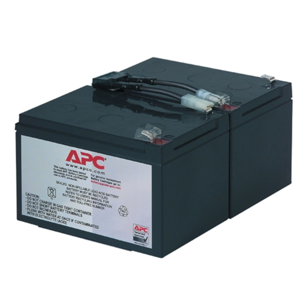 APC RBC6, Sealed Lead Acid (VRLA), Noir, 195,6 x 152,4 x 94 mm, 7,68 kg, 0 - 40 C, 0 - 95%