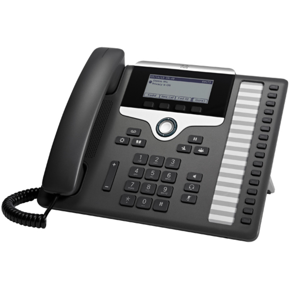 Cisco 7861, Tlphone IP, Noir, Argent, Combin filaire, Polycarbonate, Sur bureau/mural, 16 lignes CP-7861-K9=