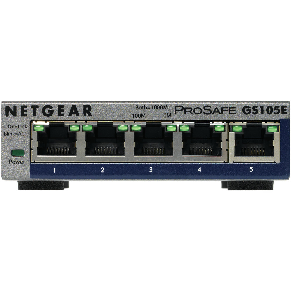Netgear GS105E-200PES, Géré, L2/L3, Gigabit Ethernet (10/100/1000), Full duplex