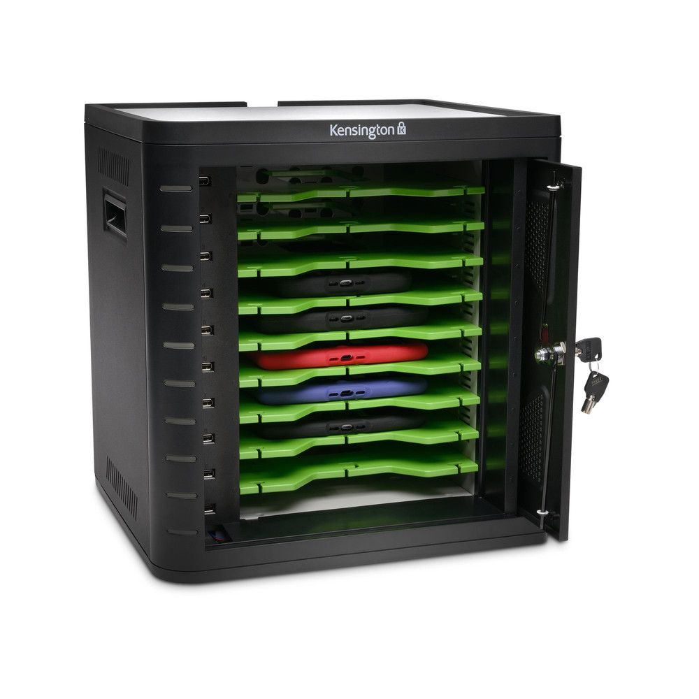 Kensington Coffre de chargement et de synchronisation universel — Noir, Module de charge et de gestion, Noir, Sol, Table, iPad 9.7'; iPad Pro 10.5'; i