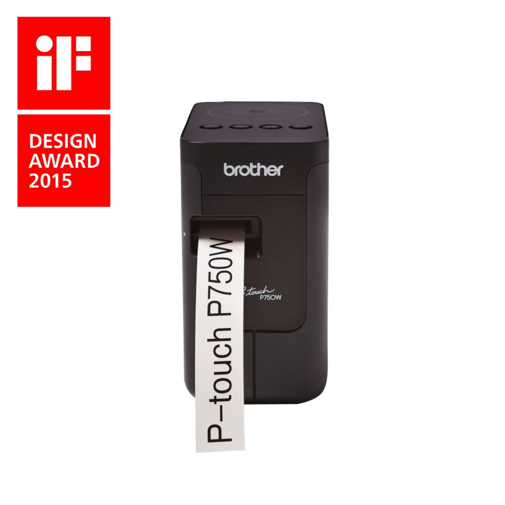 Brother PT-P750W tiqueteuse professionnelle, HSE/TZe, 180 x 180 DPI, 30 mm/sec, Avec fil &sans fil, Noir
