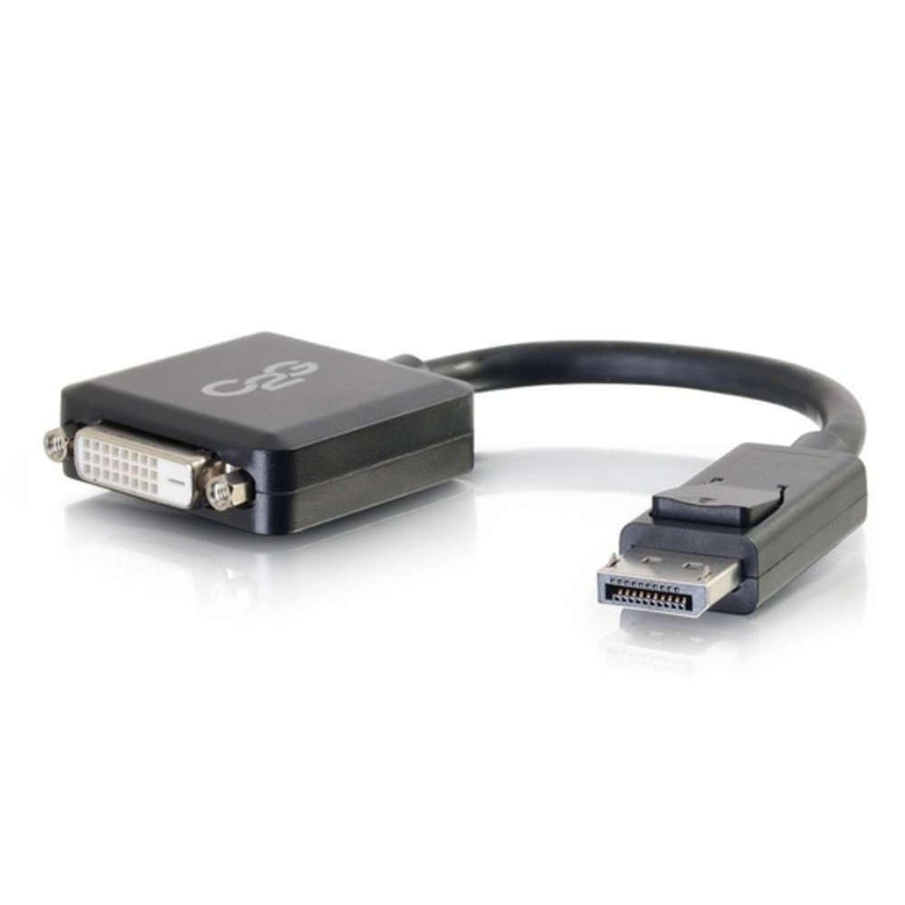 C2G Adaptateur DisplayPort™ 8 pouces mâle vers DVI-D Single Link femelle - Noir, 0,2 m, DisplayPort, DVI-D, Mâle, Femelle, Droit 54321