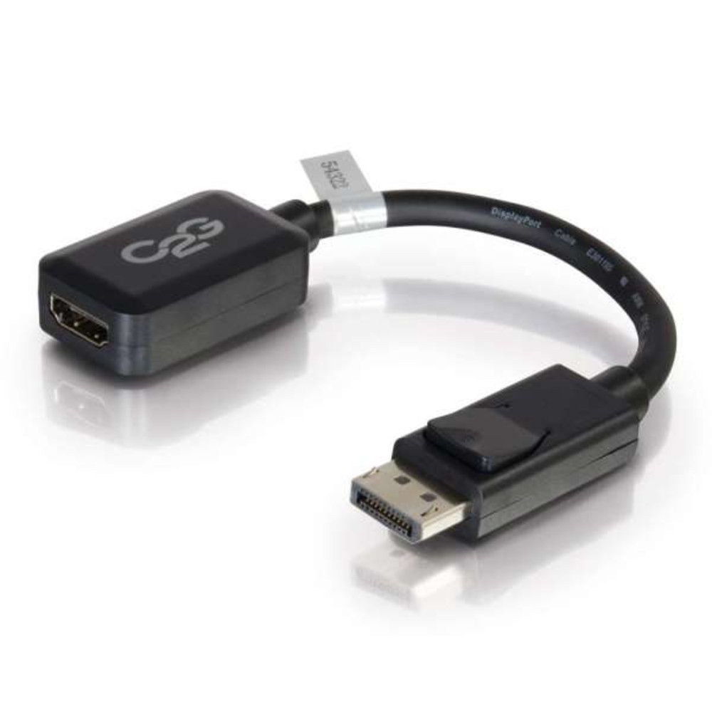 C2G 20cm DisplayPort M / HDMI F, 0,2 m, DisplayPort, HDMI, Mle, Femelle, Noir 84322