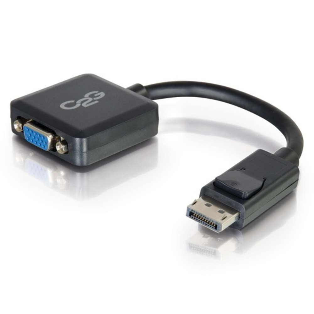 C2G 20 cm Convertisseur adaptateur DisplayPort mle vers VGA femelle actif - Noir, 0,2 m, DisplayPort, VGA, Mle, Femelle, Droit 54323