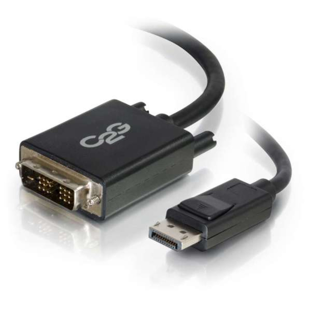 C2G Câble adaptateur DisplayPort mâle vers DVI-D mâle à liaison simple de 2 M - Noir, 2 m, DisplayPort, DVI-D, 1920 x 1200 pixels, Noir, Mâle/Mâle 843