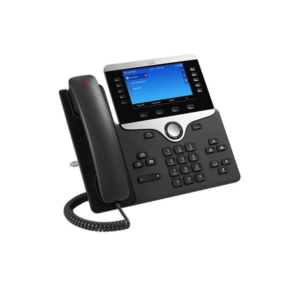 Cisco 8861, Tlphone IP, Noir, Argent, Sur bureau/mural, Numrique, 12,7 cm (5'), 800 x 480 pixels CP-8861-K9=