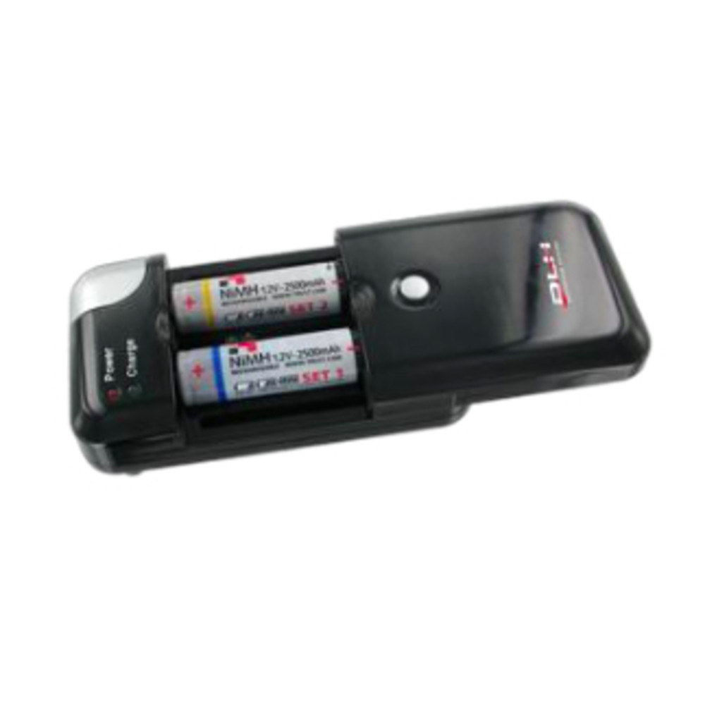 DLH Chargeur de batteries + Adaptateur secteur + Adaptateur dalimentation de voiture 700 mA - vue 2