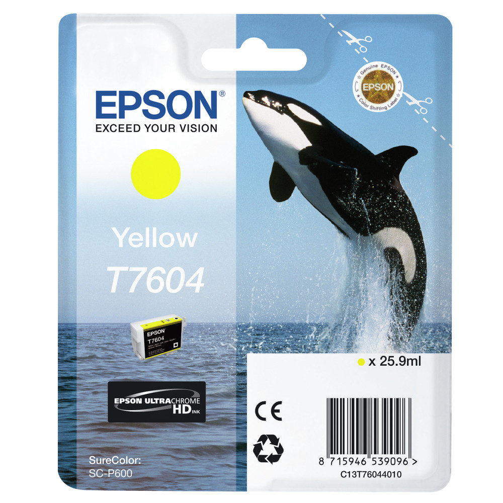 Epson T7604 Jaune, Encre à pigments, 1 pièce(s) C13T76044010