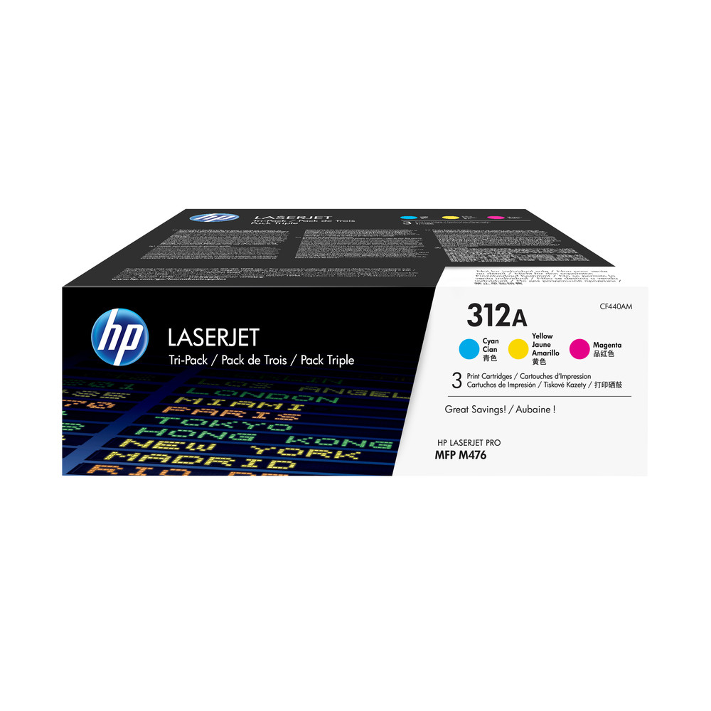 HP 312A, 27000 pages, Cyan, Magenta, Jaune, 3 pièce(s) CF440AM