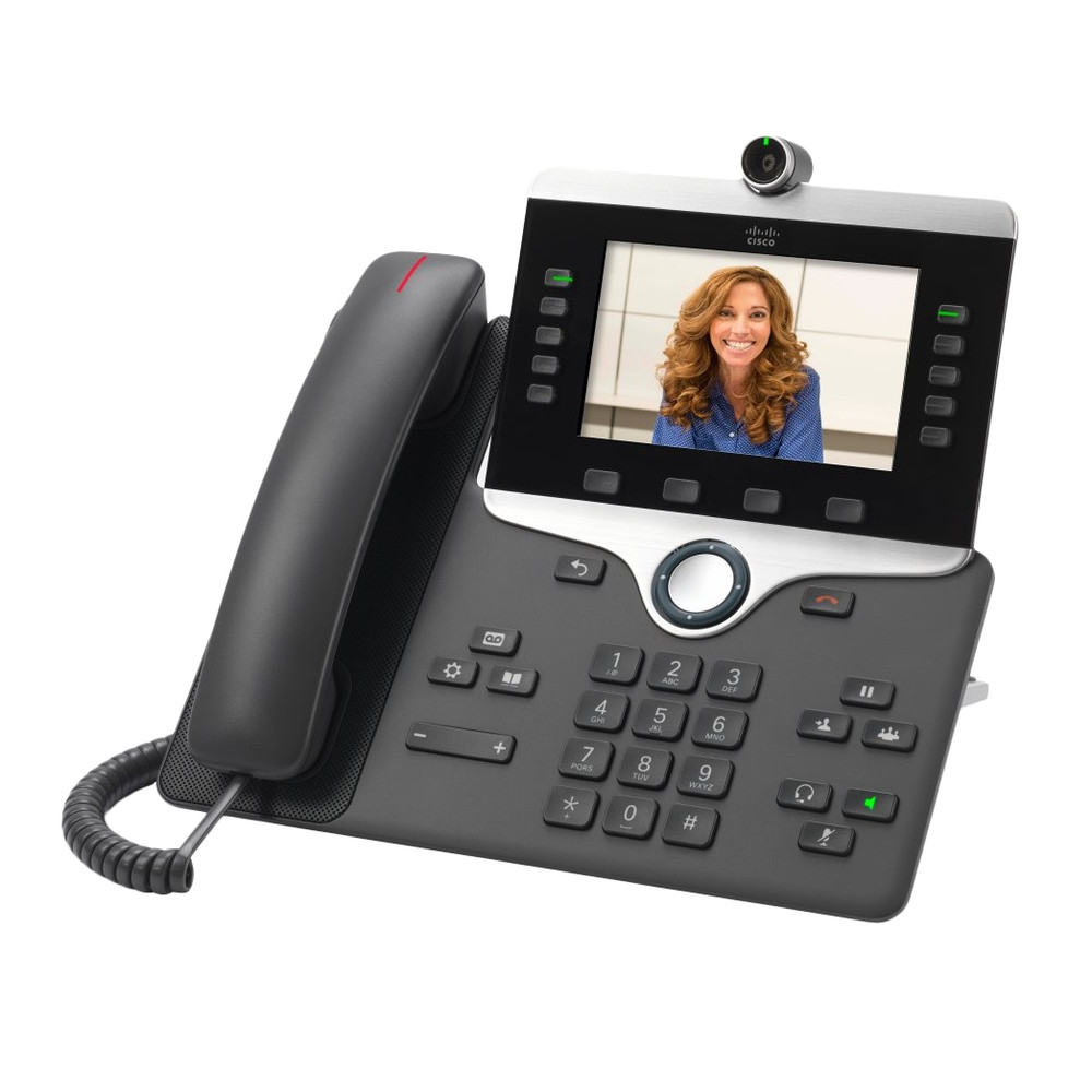 Cisco IP PHONE 8845, Tlphone IP, Charbon de bois, Combin filaire, Polycarbonate, Sur bureau/mural, LCD CP-8845-K9=