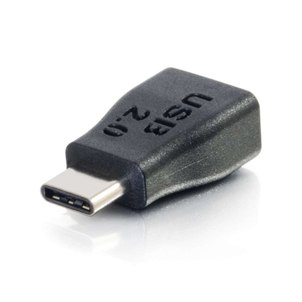 C2G Convertisseur adaptateur USB 2.0 USB-C® vers USB-Micro B mâle vers femelle - Noir, USB C, Micro-USB B, Noir 28869