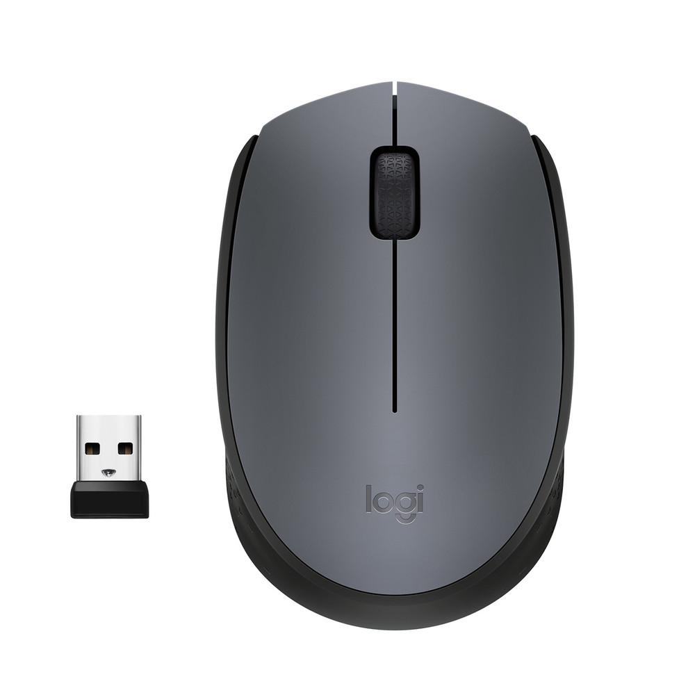 Logitech M170 Grey-K, Ambidextre, Optique, RF sans fil, 1000 DPI, Gris 910-004642