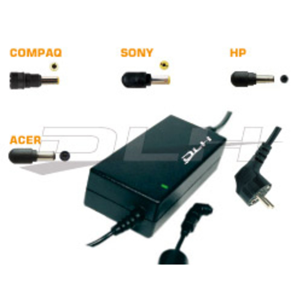 Source d'alimentation DLH DY AI755 12V avec 4 connecteurs et câble AC - vue 2