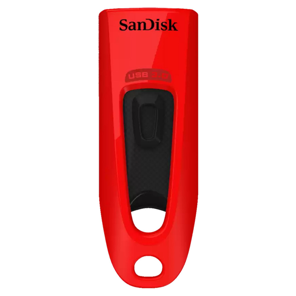 SanDisk Ultra, 64 Go, USB Type-A, 3.2 Gen 1 (3.1 Gen 1), 100 Mo/s, Sans capuchon, Rouge SDCZ48-064G-U46R