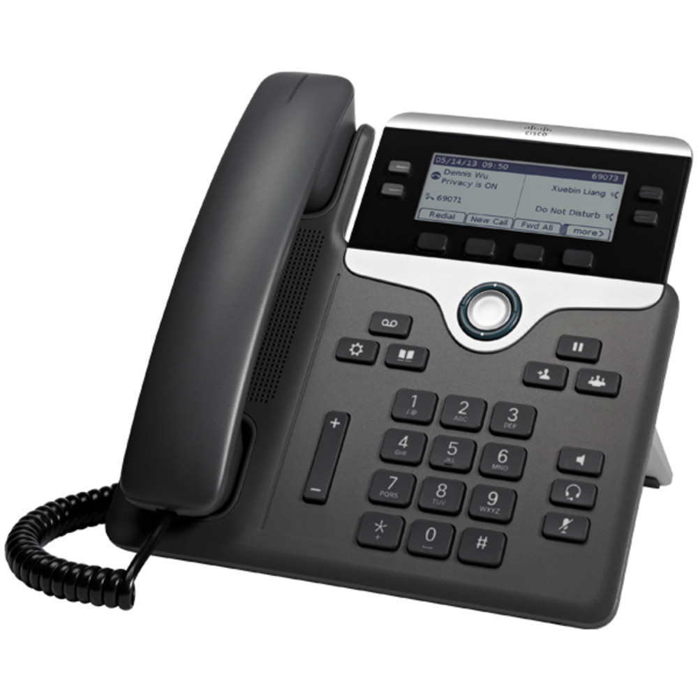 Cisco 7841, Tlphone IP, Noir, Argent, Combin filaire, Polycarbonate, Sur bureau/mural, 4 lignes CP-7841-3PCC-K9=
