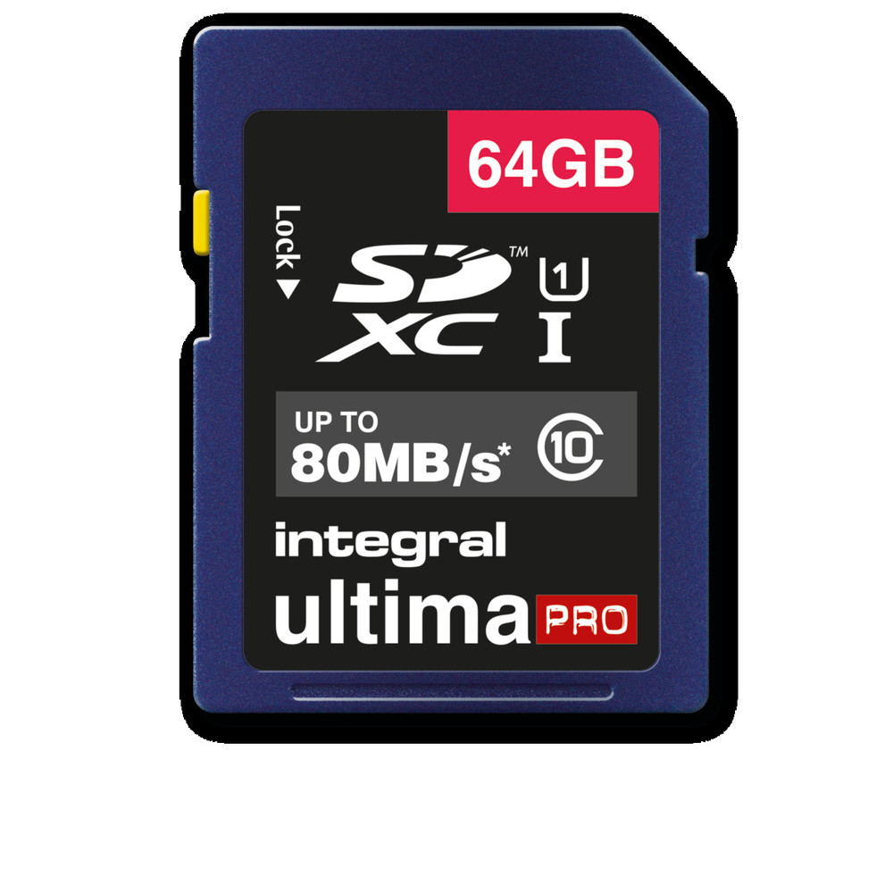Integral INSDX64G10-80U1, 64 Go, SD, UHS-I, 80 Mo/s, Class 1 (U1)