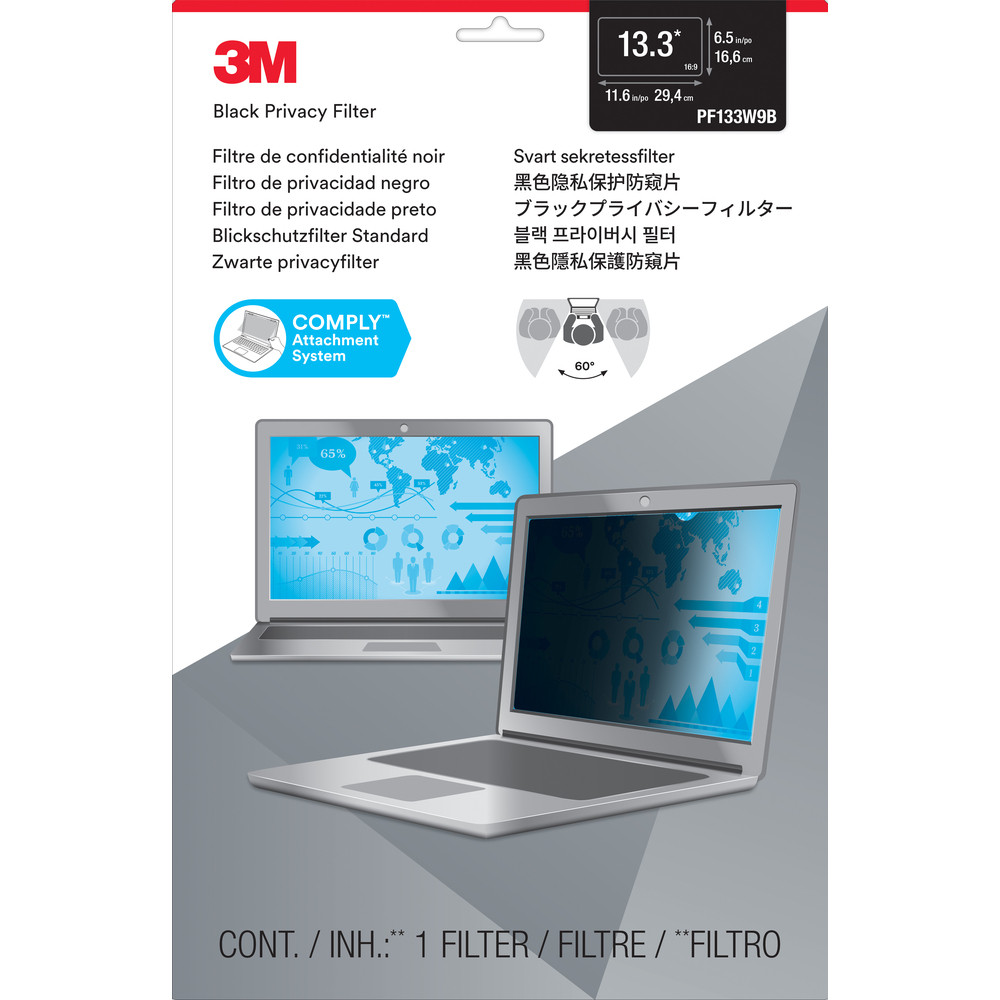 Filtre de Confidentialité 3M PF133W9B – Pour PC Portable 13.3'' - vue 7