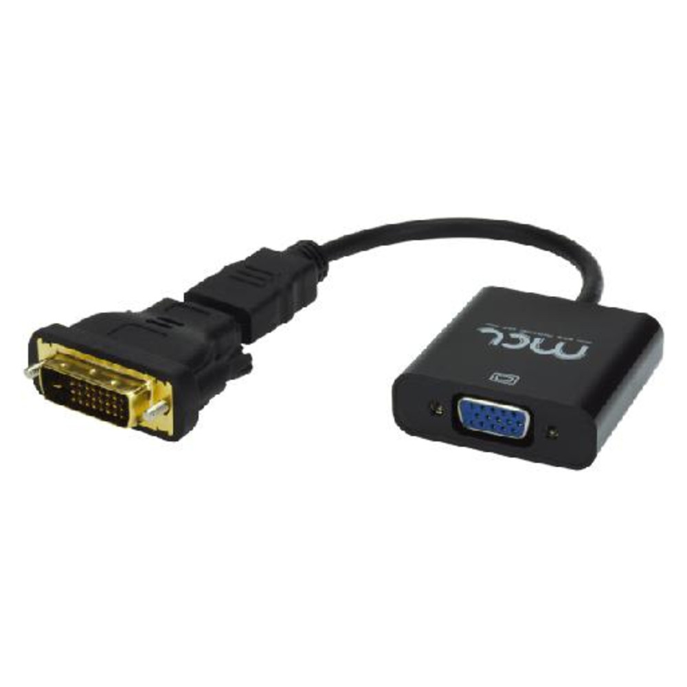 MCL CG-289C, 0,25 m, DVI-D, HDMI, Mâle, Femelle, Noir