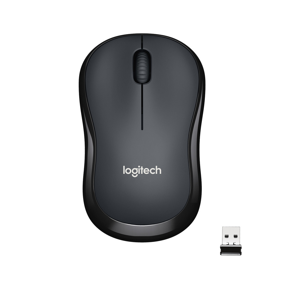 Logitech M220 Silent, Ambidextre, Optique, RF sans fil, 1000 DPI, Charbon de bois 910-004878