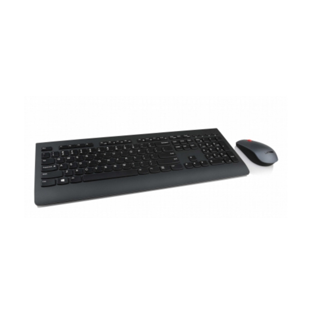 Lenovo 4X30H56829, Standard, Sans fil, RF sans fil, QWERTY, Noir, Souris incluse