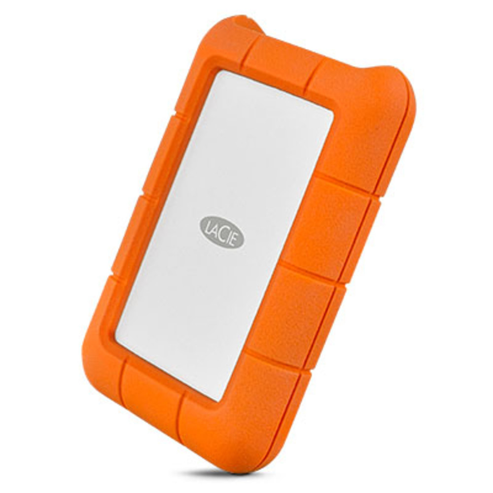 SEAGATE LaCie Rugged USB-C, 1000 Go, 2.5', 3.2 Gen 1 (3.1 Gen 1), Orange, Argent STFR1000800