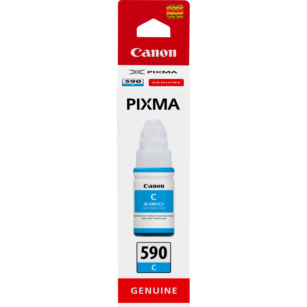 Canon Bouteille d'encre cyan GI-590, Canon, Cyan, 70 ml, 1 pièce(s) 1604C001