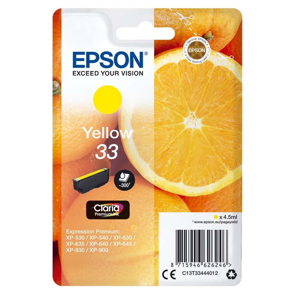 Cartouche d'encre Epson 33 Jaune - vue 7