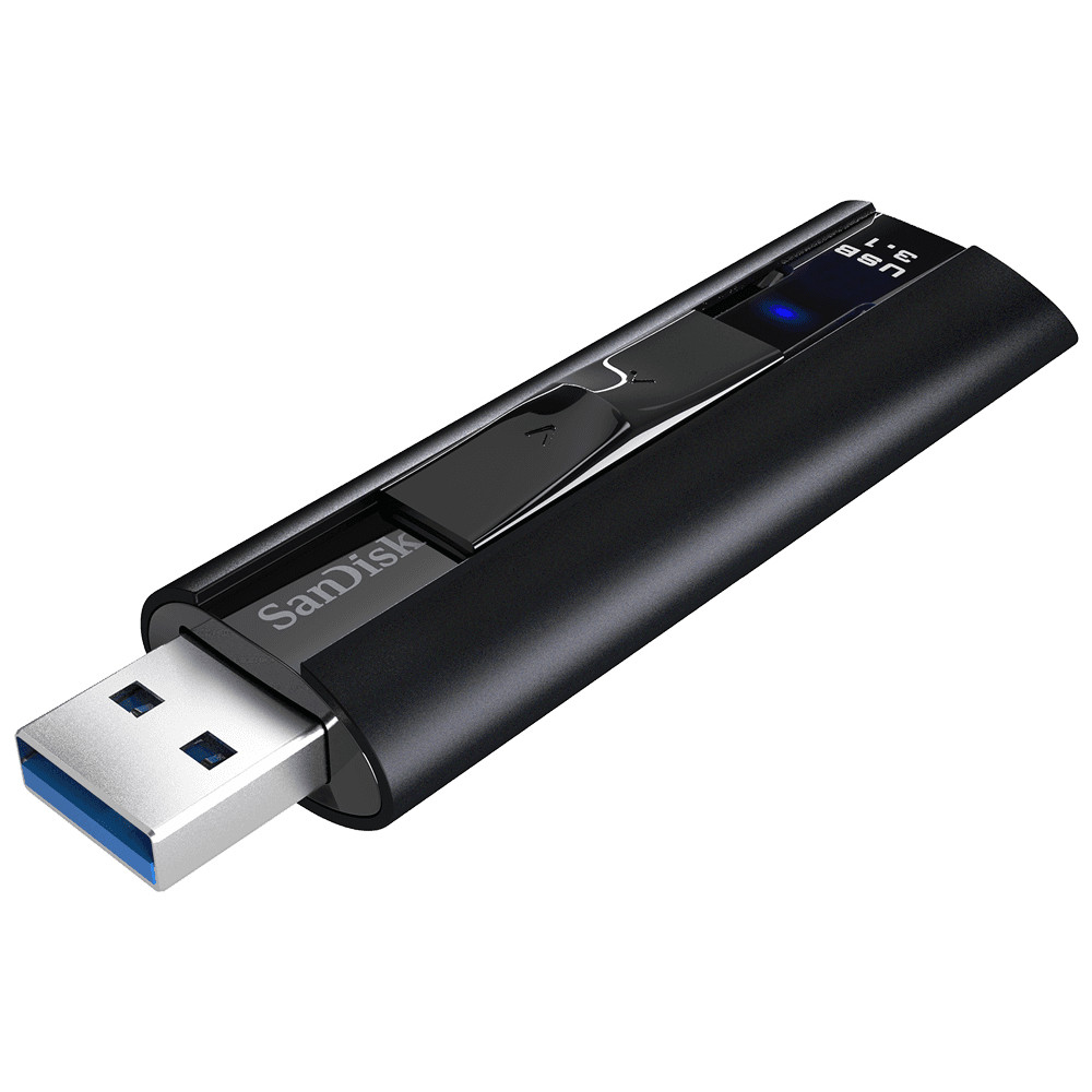 SanDisk Extreme Pro, 128 Go, USB Type-A, 3.2 Gen 1 (3.1 Gen 1), 420 Mo/s, Slide, Noir SDCZ880-128G-G46
