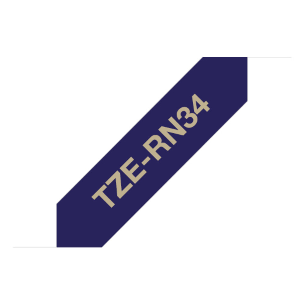 Brother Ruban Textile Tze Tzern34 12 Mm 4 M Bleu Marine Or Tissu - vue 2