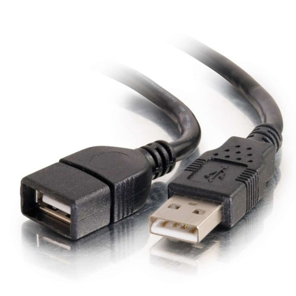 C2G 2 m Rallonge de câble USB 2.0 mâle A vers femelle A - Noir, 2 m, USB A, USB A, USB 2.0, Noir 52107