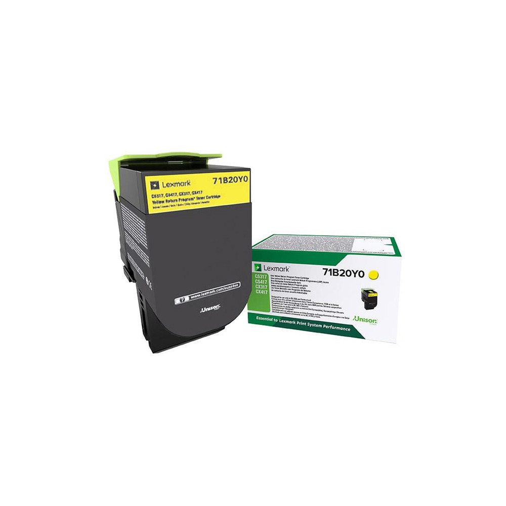 Lexmark 71B20Y0 Cartouche de toner jaune programme de retour - vue 9