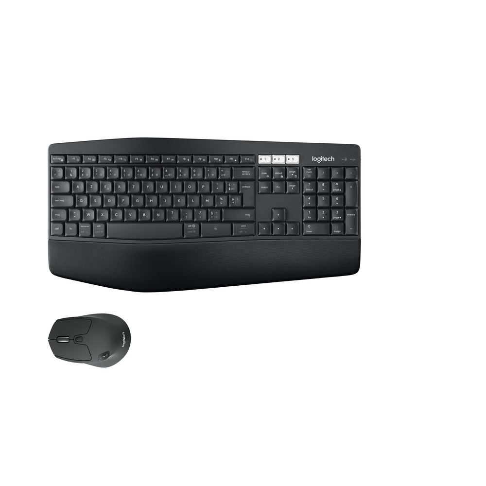 Logitech MK850, Standard, Sans fil, RF sans fil, AZERTY, Noir, Souris incluse 920-008222