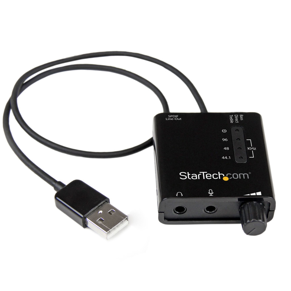 StarTech.com Carte son externe USB avec audio SPDIF numérique - Convertisseur DAC USB audio, 5.1 canaux, 24 bit, 91 dB, USB ICUSBAUDIO2D