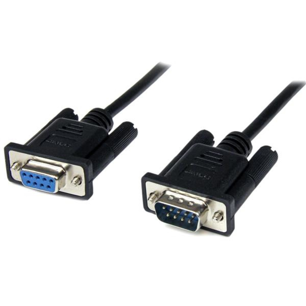 StarTech.com Câble Null Modem Croisé Série RS232 DB9 2 m - Noir, Noir, 2 m, DB-9, DB-9, Mâle, Femelle SCNM9FM2MBK