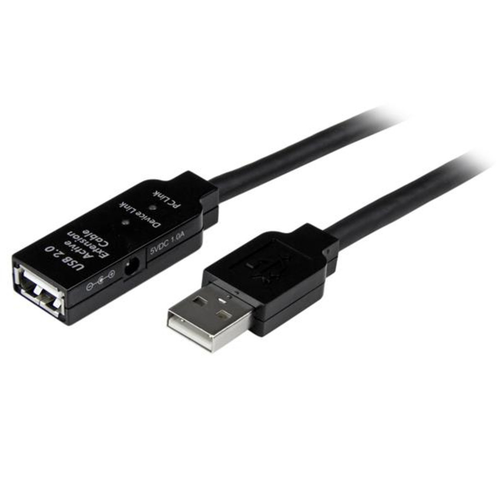 StarTech.com Câble d'extension USB 2.0 actif de 5m - Prolongateur / répéteur / rallonge USB - Mâle / Femelle, 5 m, USB A, USB A, USB 2.0, Mâle/Femelle