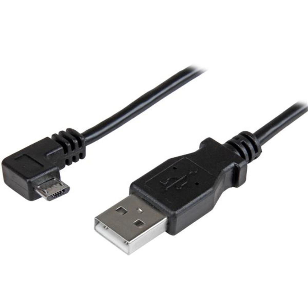 StarTech.com Câble de charge et synchronisation Micro USB de 1 m - USB-A vers Micro-B à angle droit - M/M - 0,25 mm², 1 m, USB A, Micro-USB B, USB 2.0